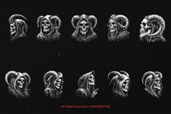 10 Bundle Dark Art Grim Reaper Skull Horror Spooky Skeleton Product Image 6