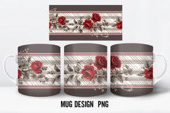 Vintage Rose Mug Wrap Sublimation Designs|Valentine's day Product Image 4