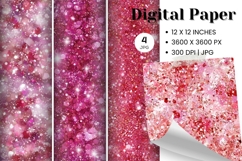 pink glitter Background Wallpaper Sparkles Digital Paper_124 Product Image 1
