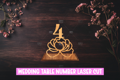 9 Wedding Tables Number SVG Laser Cut Stand Design Product Image 5