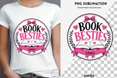 Book besties png design for T-shirts Product Image 3