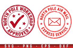 North Pole Stamp SVG Bundle, Christmas Svg Png Bundle Product Image 4