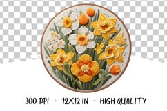 3D Embroidery Flowers - Valentines Sublimation PNG Bundle Product Image 2