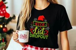 Nice List Dropout Svg, Funny Christmas Svg, Santa Claus Svg. Product Image 3