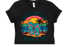 Life is better in flip flops svg | Svg Cut Files | Shirt Svg Product Image 1