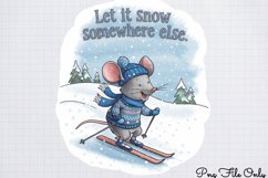 Winter Raccoon Sublimation Clipart PNG Product Image 1