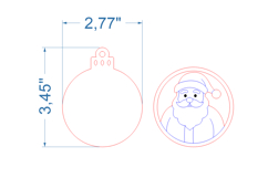Christmas Tree Toy Santa SVG laser cut file for Glowforge Product Image 4