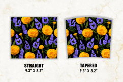 Lavender &amp; Marigold Flower Tumbler Wrap | 20 oz tumbler wrap Product Image 2