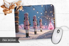 Pastel Nutcracker Soldiers in a Winter Wonderland Mouse Pad Product Image 1