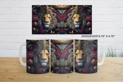 3D Lion Floral | Mug sublimation design Product Image 5