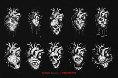 10 Bundle Dark Art Heart Bleeding Soul Skull Death Horror Product Image 6