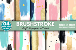Brushstroke Digital Paper Background PNG Product Image 1