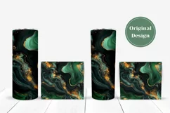 Green Marble Tumbler Template, Malachite Tumbler Designs Product Image 4