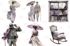 Vintage Rainy Day Clipart Set of 27 Png Bundle Product Image 3