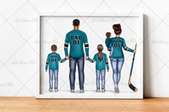 Hockey Family clipart: &quot;HOCKEY CLIPART&quot; Hockey jerseys PNG Product Image 3