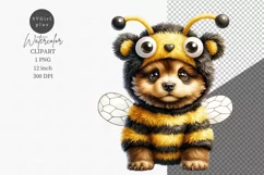 Bear bee clipart, Nursery clipart, Birthday clipart, Product Image 1