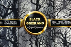 Black Gnerland Digital Papers - 04 Variations Product Image 1