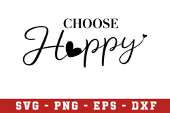 Choose happy svg| Quotes | SVG Cut files Product Image 1