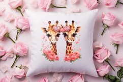 Cute Couple Animal Valentine Clipart, Valentines Day Couplet Product Image 4