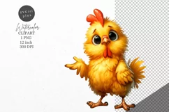 Chicken Clipart, Funny chicken clipart, Farmhouse clipart Product Image 1