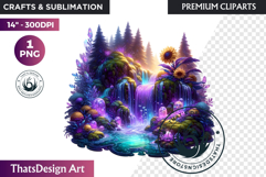 Enchanted Woodland Animal &amp; Sunflower Clipart PNG Product Image 1