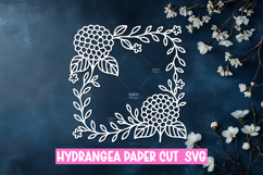 6 Elegant Hydrangea Paper Cut SVG Design Product Image 5