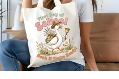 First Day of School PNG, Western Duck Sublimation Design Product Image 4
