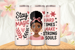 Black Girl Magic Black Woman Positive mind 20oz Tumbler wrap Product Image 1