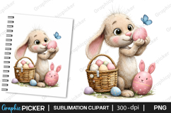 Whimsical Easter Chick Clipart, Watercolor Easter Clipart Product Image 1