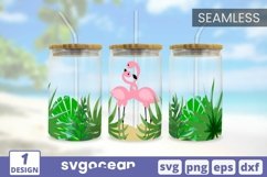 Can Glass Wrap SVG Bundle | Summer | Flamingo Product Image 7