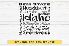 State of Idaho Cut File| Square Typography Product Image 1