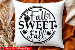 Fall Sweet Fall Round Sign SVG Product Image 4