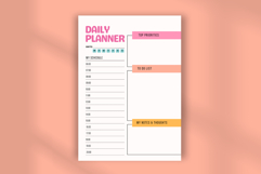 Minimal Daily Planner Template | Canva Editable | Clean Mode Product Image 4