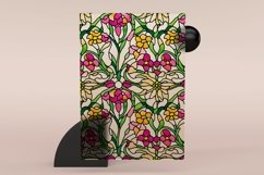 Spring Flowers Stained Glass Seamless Art Nouveau Paper Vol2 Product Image 4