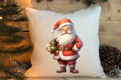 Watercolor Santa Claus Sublimation Clipart, Santa PNG Product Image 4