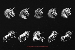10 Bundle Dark Art Unicorn Beast Animal Horse Magical Tattoo Product Image 6