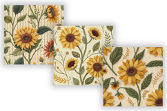 Cozy Sunflower Felted Knitted Seamless Pattern Bundle Product Image 4