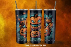Pumpkin Funny Halloween Tumbler Wrap Sublimation Desings Product Image 4
