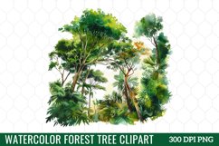 Watercolor Forest Tree Clipart Product Image 1