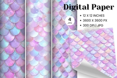 Mermaid scales Background Sparkle Metallic Pattern Product Image 1