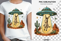 UFO donkey png design for T-shirts Product Image 4