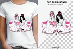 Book besties png design for T-shirts Product Image 4