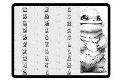 60 Procreate Fantasy Monsters Stamp Brushes Product Image 6