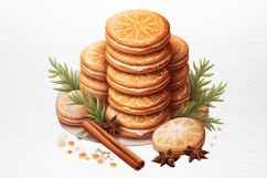 Watercolor Christmas Cookie Clipart PNG Product Image 4