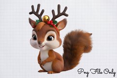 Woodland Christmas Watercolor Clipart PNG Product Image 1