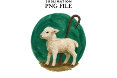 Oil painted Christmas nativity png design for T-shirts Product Image 1