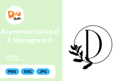 Asymmetrical Leaf Monogram Product Image 1