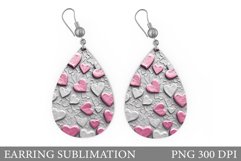 Hearts Teardrop Earring. Hearts Earring Design Product Image 1
