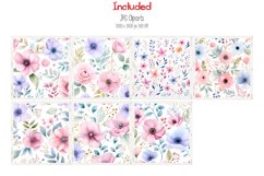Floral Pattern Watercolor 23 Collection Ai Generated Art Product Image 4