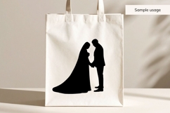 Bride And Groom Wedding Silhouette SVG Product Image 4